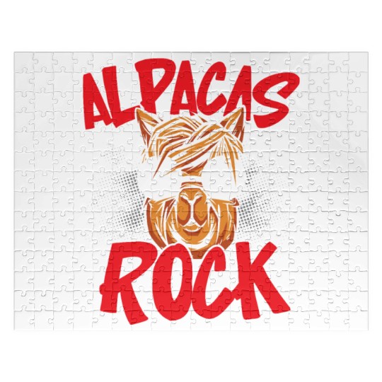Alpacas Rock Llama Alpaca Whisperer Farm Animal Jigsaw Puzzles