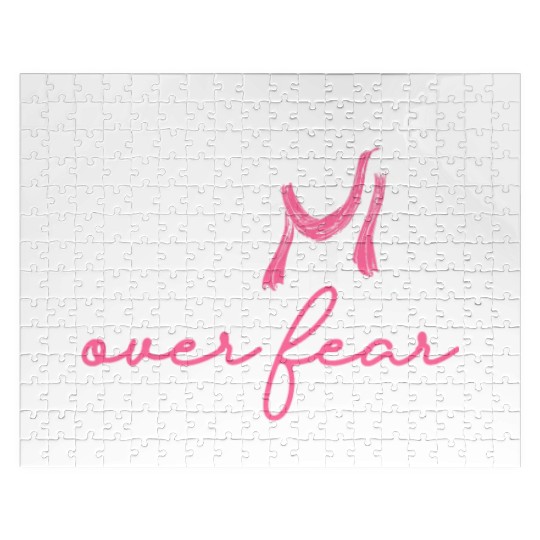 Faith Over Fear Breast Cancer Awareness Support Jigsaw Puzzles