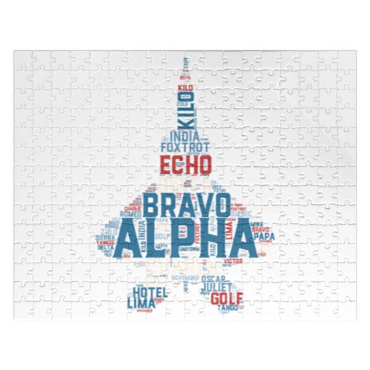 Full Phonetic Alphabet Fighter Jet Pilot Jigsaw Puzzles