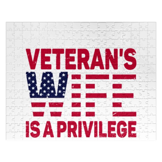 US Veteran's Wife Veterans Day Patriotic American Jigsaw Puzzles