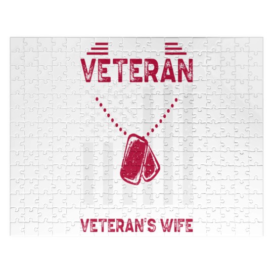 Veteran Wife US Veterans Day Patriotic American Fl Jigsaw Puzzles