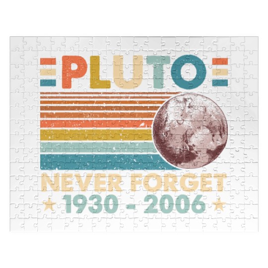 Pluto Never Forget Astronomy Space Science Nerd Jigsaw Puzzles
