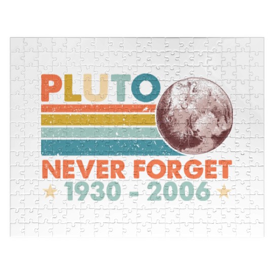 Pluto Never Forget Astronomy Space Science Nerd Jigsaw Puzzles