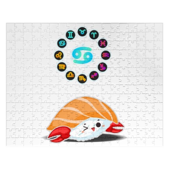 Japanese Sushi Funny Cancer Zodiac Sushi Lover Pun Jigsaw Puzzles