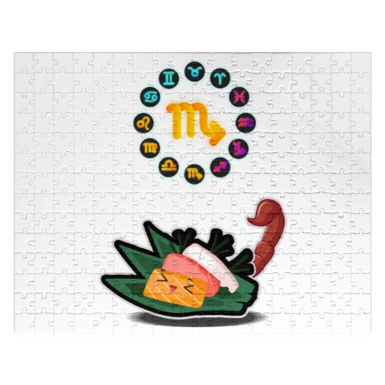 Japanese Sushi Funny Scorpio Zodiac Sushi Lover Jigsaw Puzzles