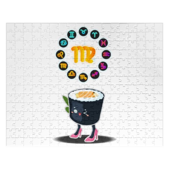 Japanese Sushi Funny Virgo Zodiac Sushi Lover Pun Jigsaw Puzzles