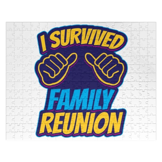 I Survived Family Reunion Families Gathering Jigsaw Puzzles