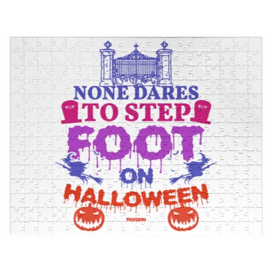 creepy Halloween saying Jigsaw Puzzles