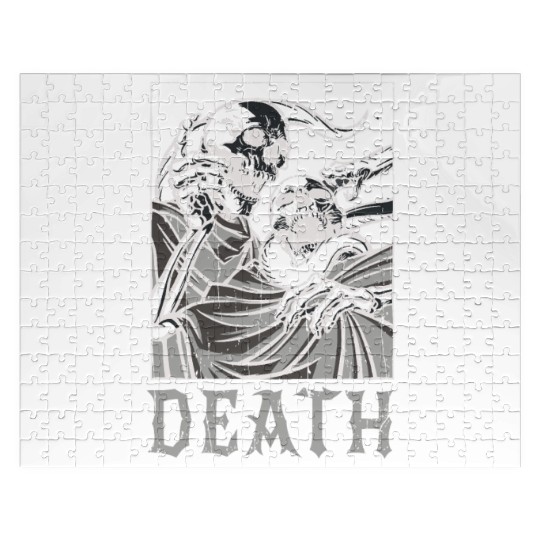 Skeleton Bones Tarot Card Occult Death Gothic Jigsaw Puzzles
