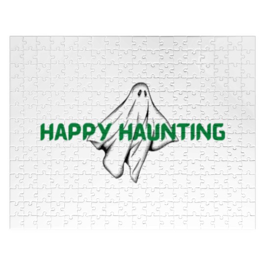 Happy Haunting with a creepy ghost Jigsaw Puzzles
