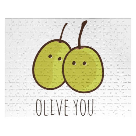 I Love You (Olive You) cute Jigsaw Puzzles