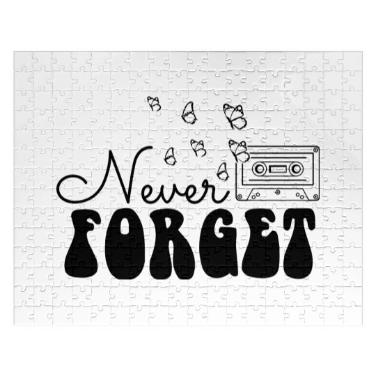 Never Forget - Mixed Tape Graphic Jigsaw Puzzles