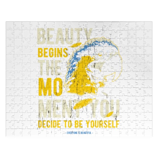 beauty begins the moment you decide to be yourself Jigsaw Puzzles