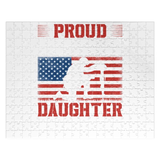 Proud US Army Daughter Veteran Jigsaw Puzzles