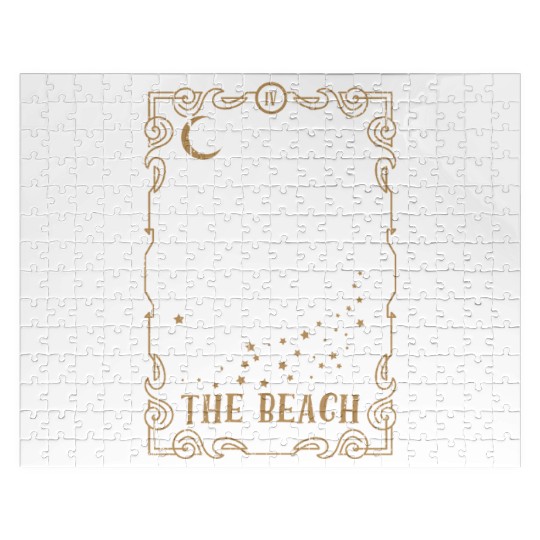 Tarot Card Occult Club Gothic Surfer Beach Surf Jigsaw Puzzles