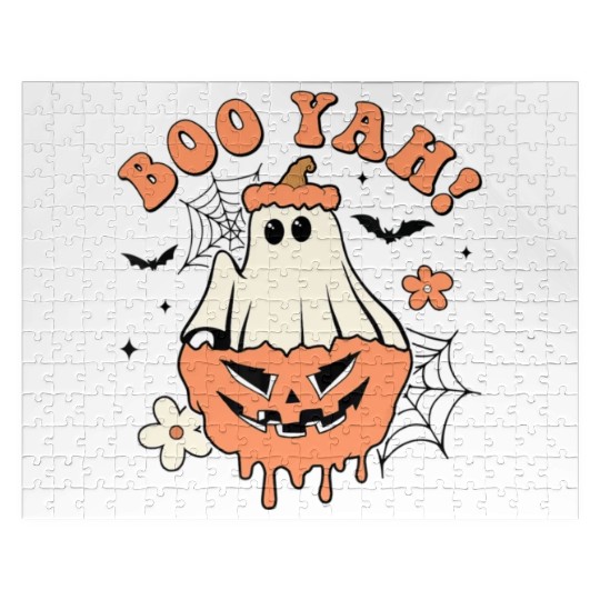 Halloween Trick Or Treat Spooky Season Boo Yah Jigsaw Puzzles
