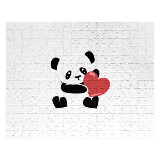 i love you panda valentines day Jigsaw Puzzles