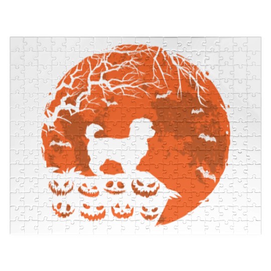 MALTIPOO And Moon Halloween Funny Dog Lover Gift Jigsaw Puzzles