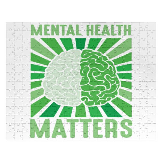 Mental Health Matters Brain Awareness Vintage Jigsaw Puzzles