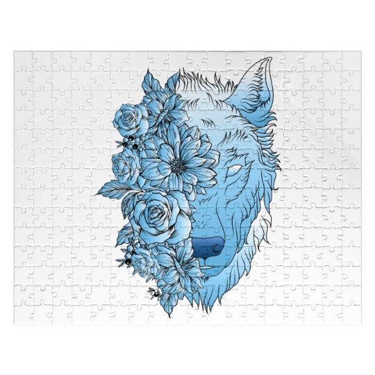 Floral Wolf Jigsaw Puzzles