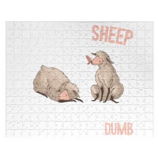 Cute Lamb Saying - Farmer & Sheep Jigsaw Puzzles