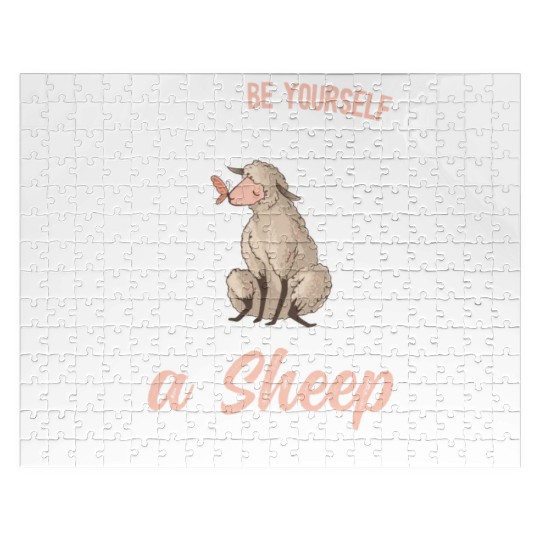 Cute Lamb Saying - Farmer & Sheep Jigsaw Puzzles