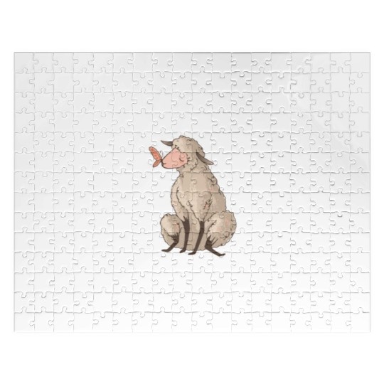 Cute Lamb Saying - Farmer & Sheep Jigsaw Puzzles