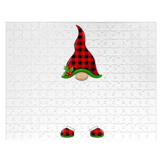 Red Buffalo Plaid Matching The Italian Gnome Xmas Jigsaw Puzzles