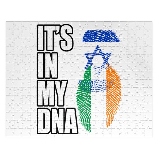 Israel And Irish Mix Heritage DNA Flag Jigsaw Puzzles