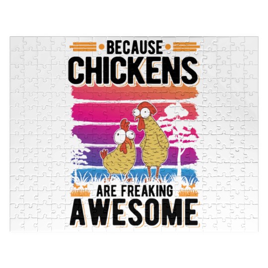 Chickens Farmer Chicken Coop Jigsaw Puzzles