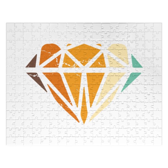 Vintage Diamond Gemstone Jewelry Jeweler Coral Jigsaw Puzzles