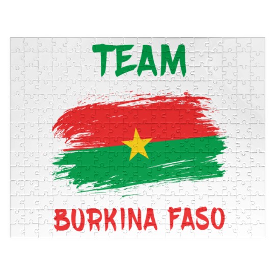 Team Burkina Faso flag design Jigsaw Puzzles