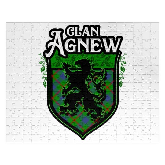Clan Agnew Scottish Tartan Rampant Lion Celtic Jigsaw Puzzles