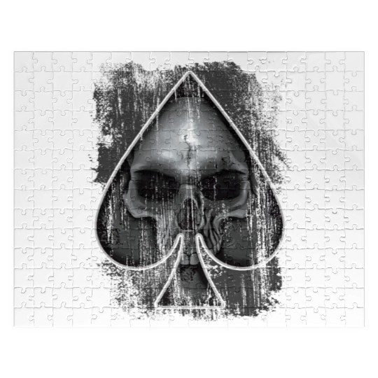 Heavy Metal Punk Poker Skull Jigsaw Puzzles