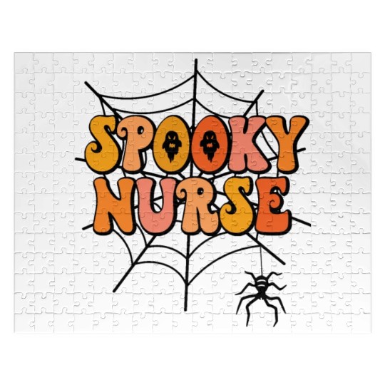 Retro Spooky Nurse Cute Halloween Jigsaw Puzzles