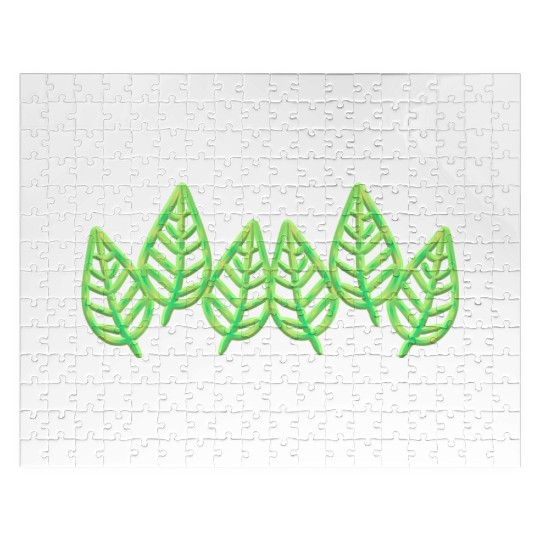 Leaves pattern leaf icon nature green Jigsaw Puzzles