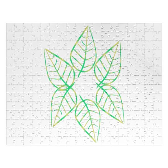 leaf icon nature green pattern leaves circle Jigsaw Puzzles