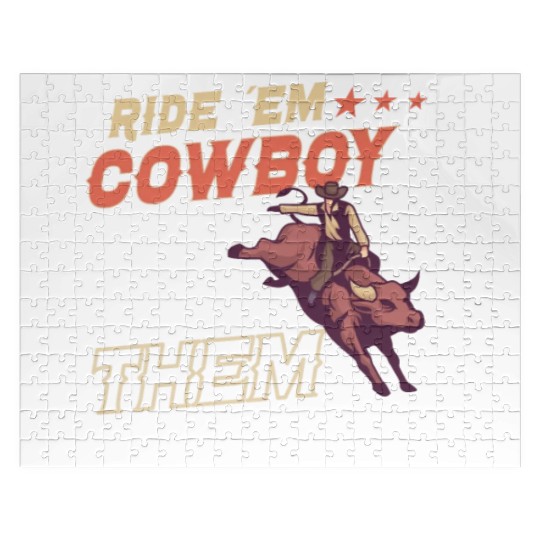 Rodeo Bull Riding Livestock Show Farmer Cattle Jigsaw Puzzles
