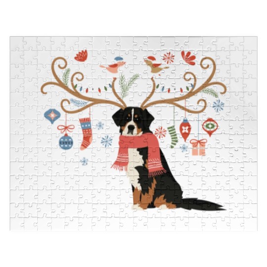Bernese Mountain Dog Christmas Jigsaw Puzzles