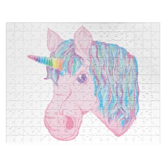 kawaii rainbow unicorn Jigsaw Puzzles