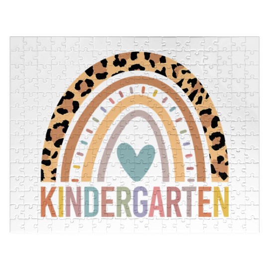 Kindergarten Rainbow Girls Boys Teacher Team Kinde Jigsaw Puzzles