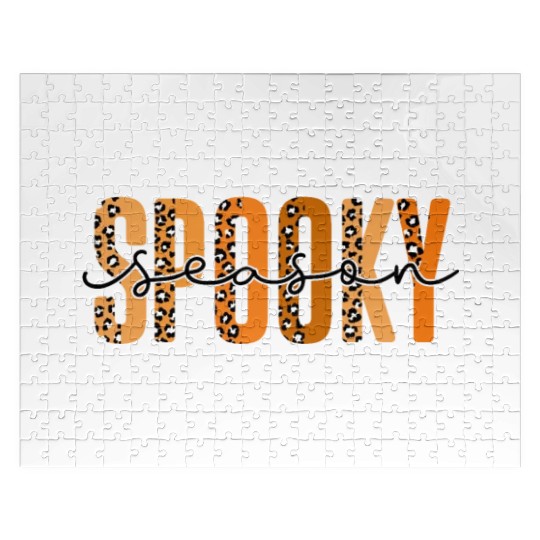 Spooky Season Halloween Leopard Jigsaw Puzzles