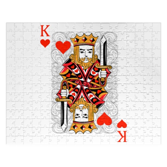 King of Hearts Blackjack Cards Poker 21 K Couple M Jigsaw Puzzles