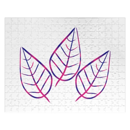 leaf icon nature purple three leaves Jigsaw Puzzles
