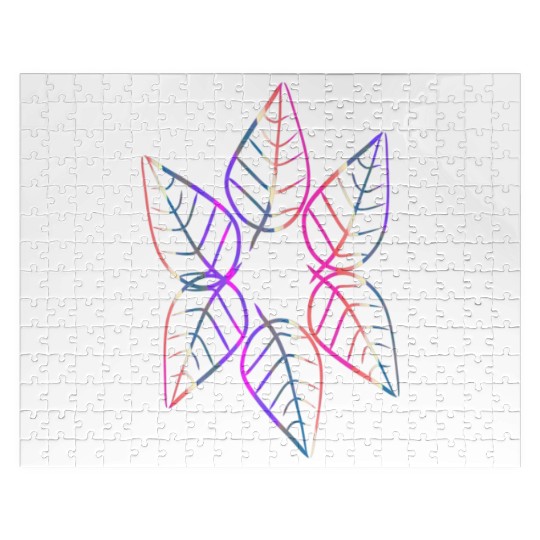 leaf icon nature purple pattern leaves circle Jigsaw Puzzles