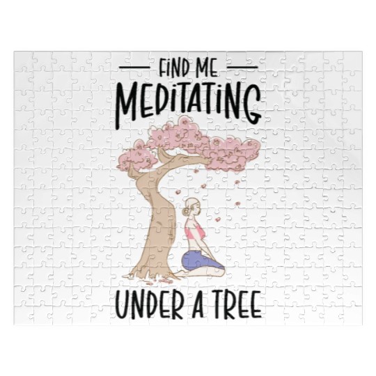 Serenity Meditating Nature Fan Spiritual Yoga Jigsaw Puzzles