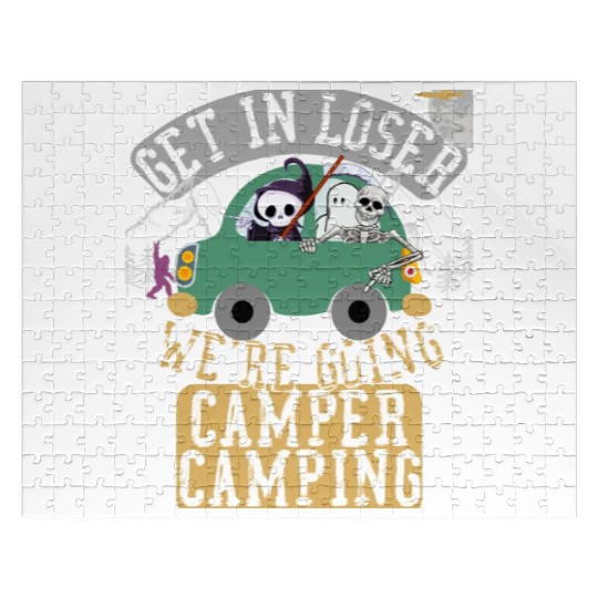 Get in loser we're going camper camping Jigsaw Puzzles