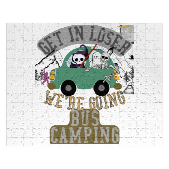 Get in loser we're going bus camping Jigsaw Puzzles