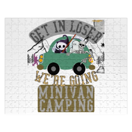 Get in loser we're going minivan camping Jigsaw Puzzles