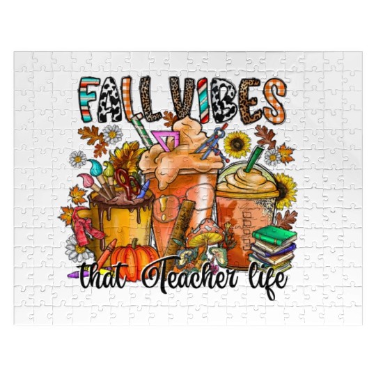 Fall Vibes That Teacher Life Jigsaw Puzzles